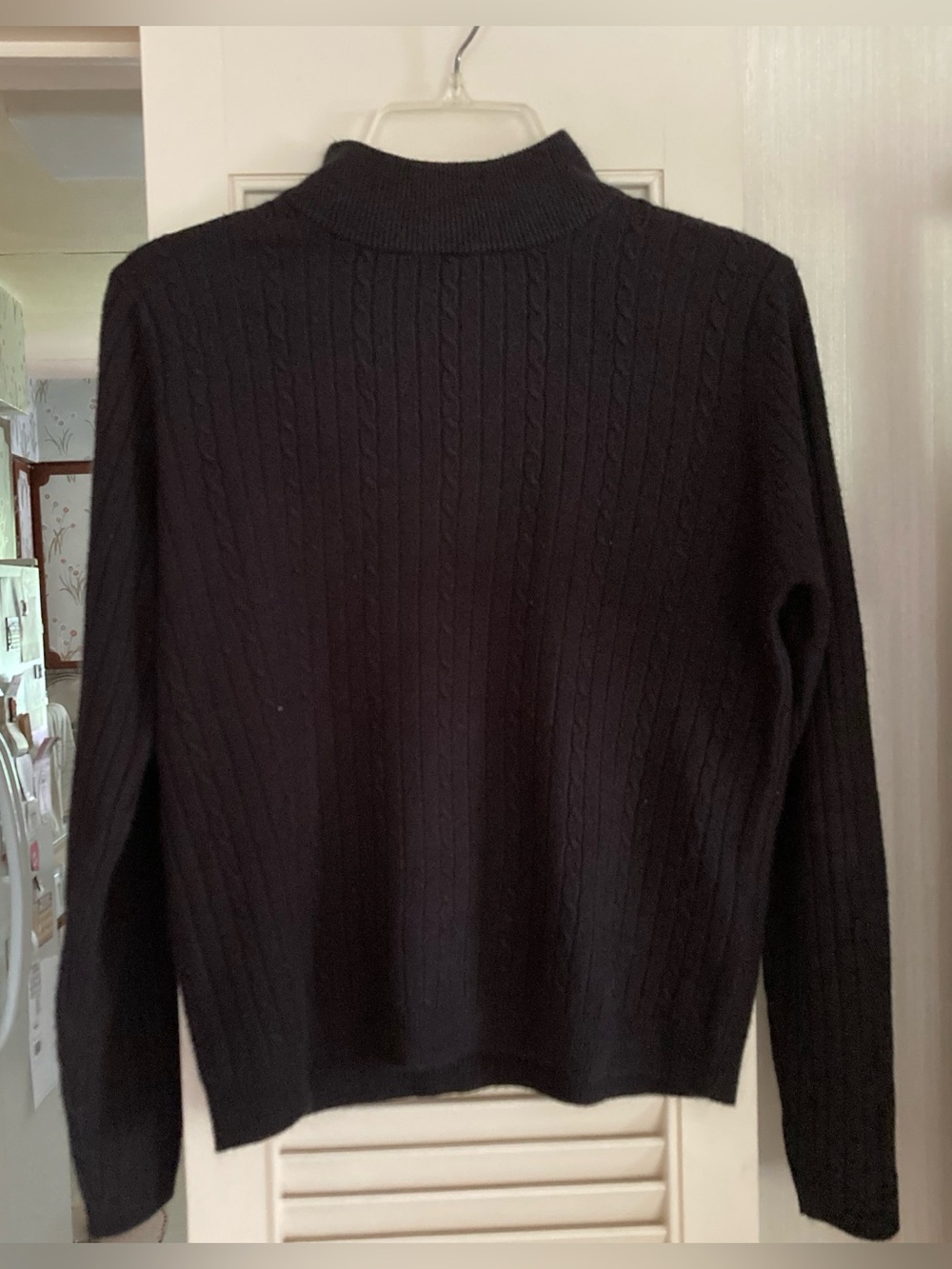 croft & barrow Black Ribbed Mock-Neck Sweater